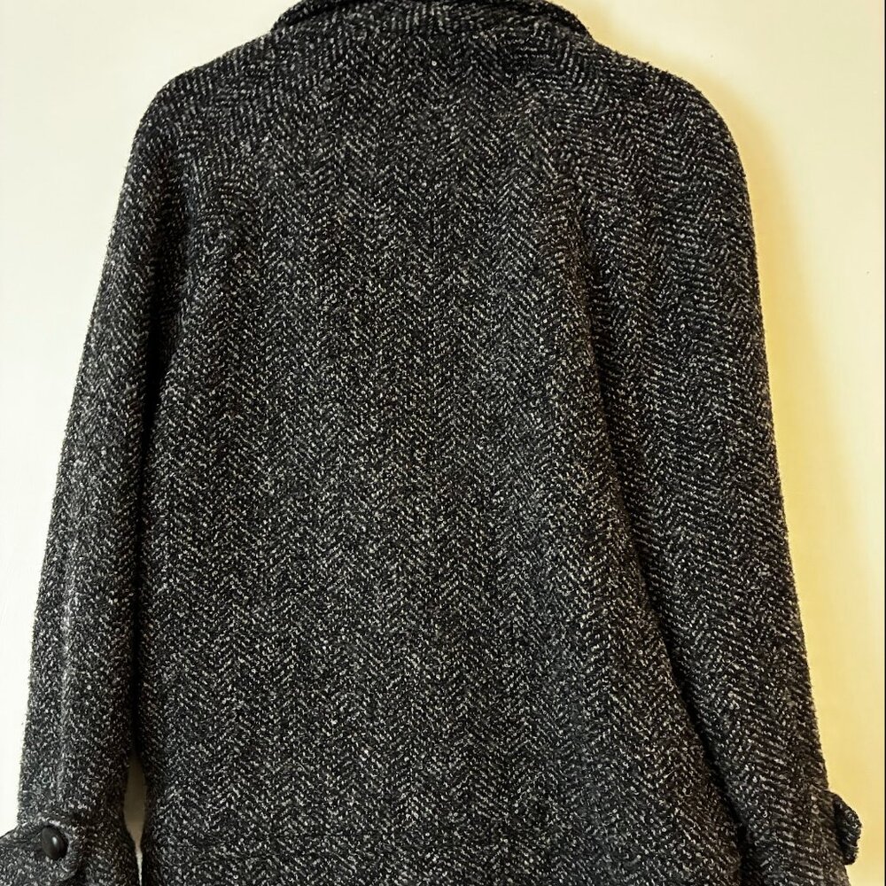 Sezane Carl Coat Ecru/grey Chevron - Size 4 - Picture 4 of 6